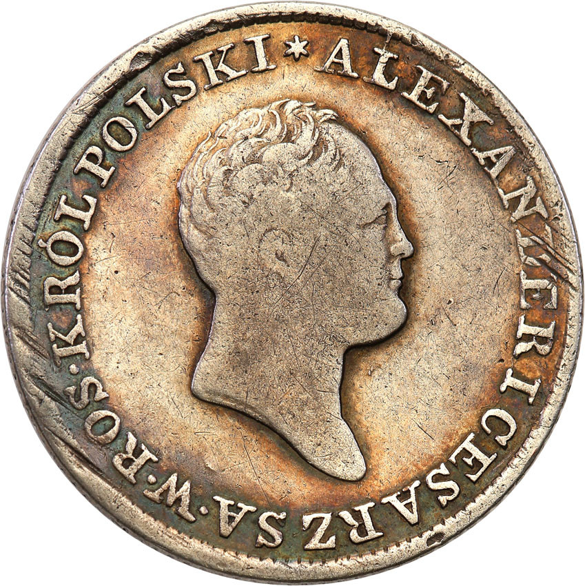 Królestwo Polskie/Rosja. Aleksander l. 1 złoty 1823 IB, Warszawa - RZADKOŚĆ